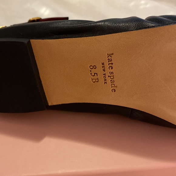 Kate Spade Ankle Chain Strap Crush Ballet Flats in Black Size 7.5B - Picture 13 of 15